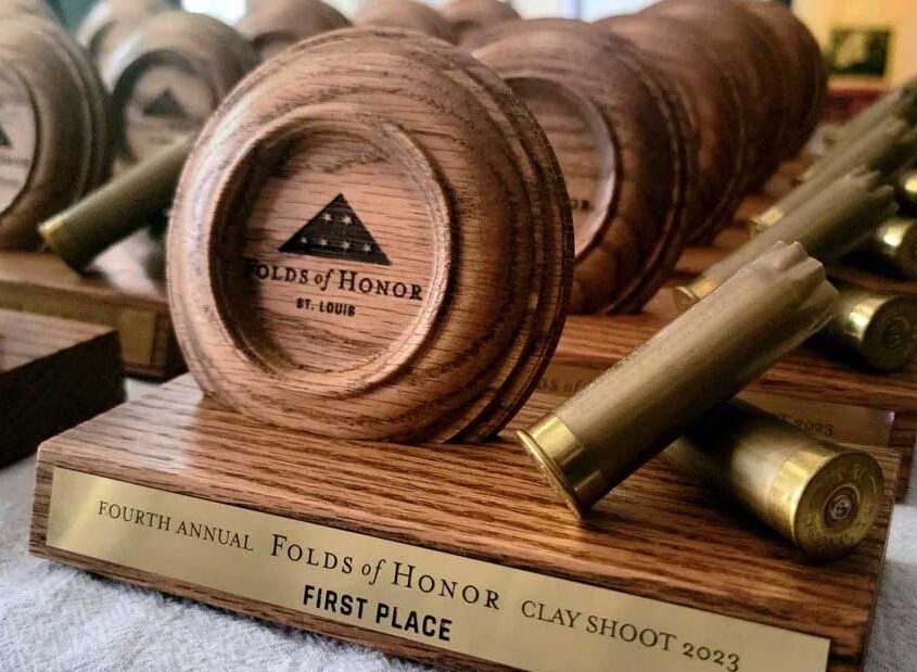 Folds of Honor clay shoot trophies Folds of Honor clay shoot trophies