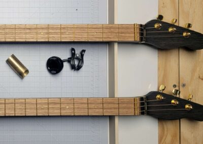 Twin Cuban CBGs, neck and headstock detail